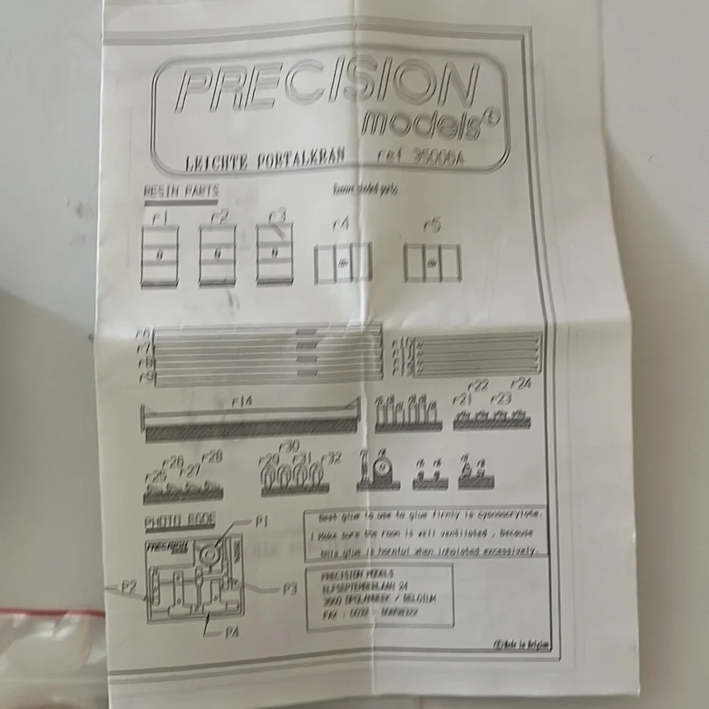 Precision Models Leichte Portalkran Resin 1:35 Scale Kit Made in Belgium 35006 A